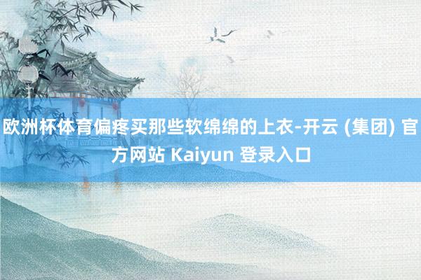 欧洲杯体育偏疼买那些软绵绵的上衣-开云 (集团) 官方网站 Kaiyun 登录入口