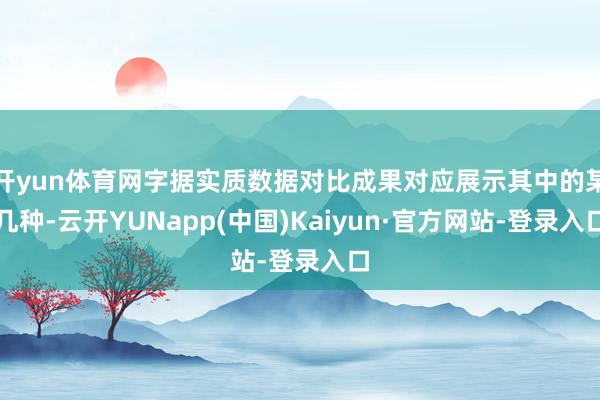 开yun体育网字据实质数据对比成果对应展示其中的某几种-云开YUNapp(中国)Kaiyun·官方网站-登录入口