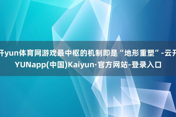 开yun体育网游戏最中枢的机制即是“地形重塑”-云开YUNapp(中国)Kaiyun·官方网站-登录入口