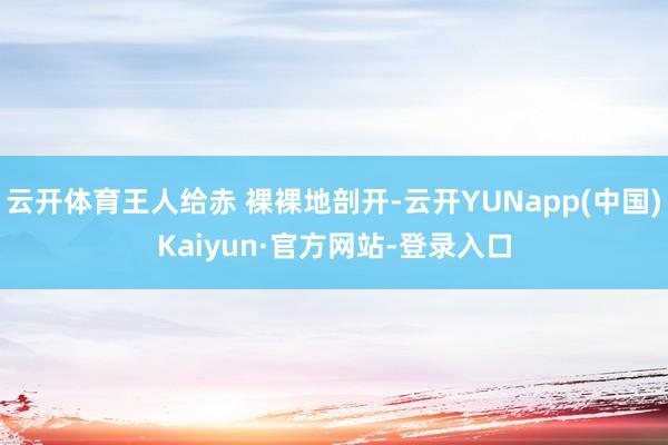 云开体育王人给赤 裸裸地剖开-云开YUNapp(中国)Kaiyun·官方网站-登录入口