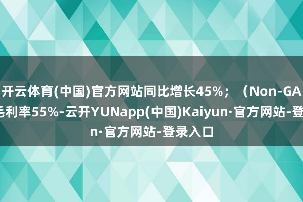 开云体育(中国)官方网站同比增长45%；（Non-GAAP）毛利率55%-云开YUNapp(中国)Kaiyun·官方网站-登录入口