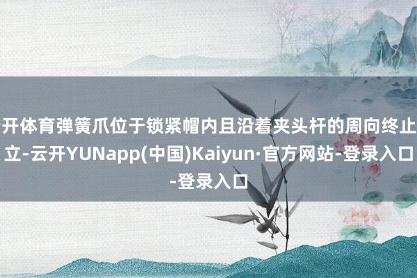 云开体育弹簧爪位于锁紧帽内且沿着夹头杆的周向终止树立-云开YUNapp(中国)Kaiyun·官方网站-登录入口