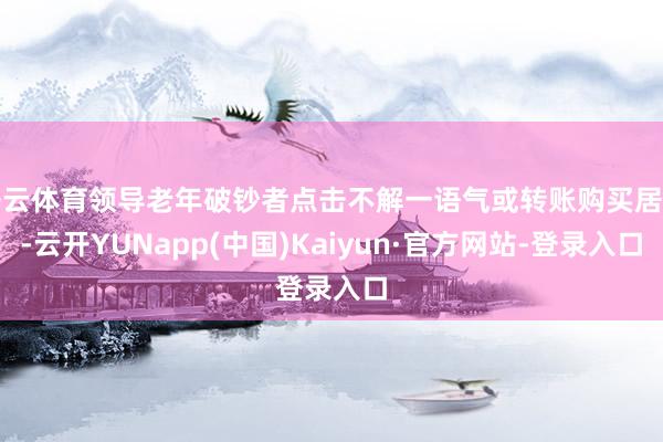 开云体育领导老年破钞者点击不解一语气或转账购买居品-云开YUNapp(中国)Kaiyun·官方网站-登录入口