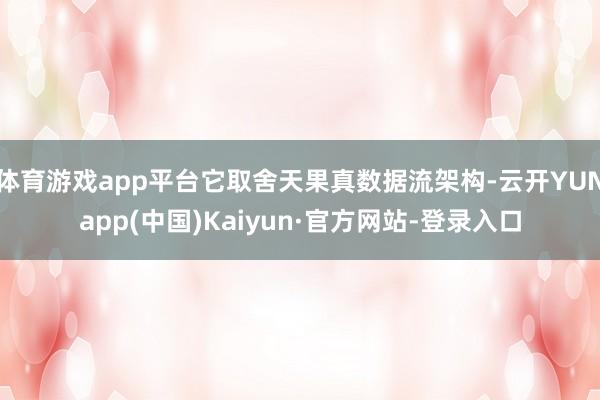 体育游戏app平台它取舍天果真数据流架构-云开YUNapp(中国)Kaiyun·官方网站-登录入口
